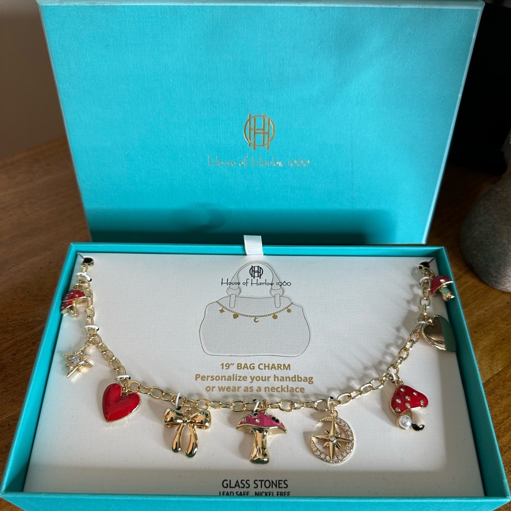 House of Harlow 1960 Gold Bag Charm NIB